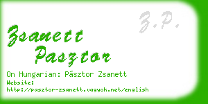 zsanett pasztor business card
