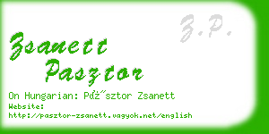 zsanett pasztor business card